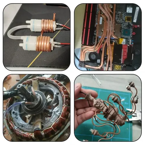 Imagen 2 del producto ID 1 ~ 10mm OD 2 ~ 12mm de longitud 1 metro bobina de tubo de cobre blando cobre puro tubo de alambre aire acondicionado refrigeración manualidades DIY