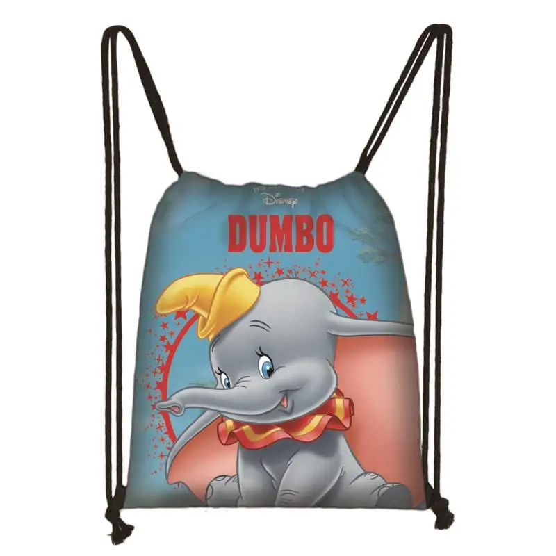 

Disney Dumbo Drawstring Bag Daily Casual Bag Boys Girls Knapsack Drawstring Bags Storage Bag Shopping Beach Bags