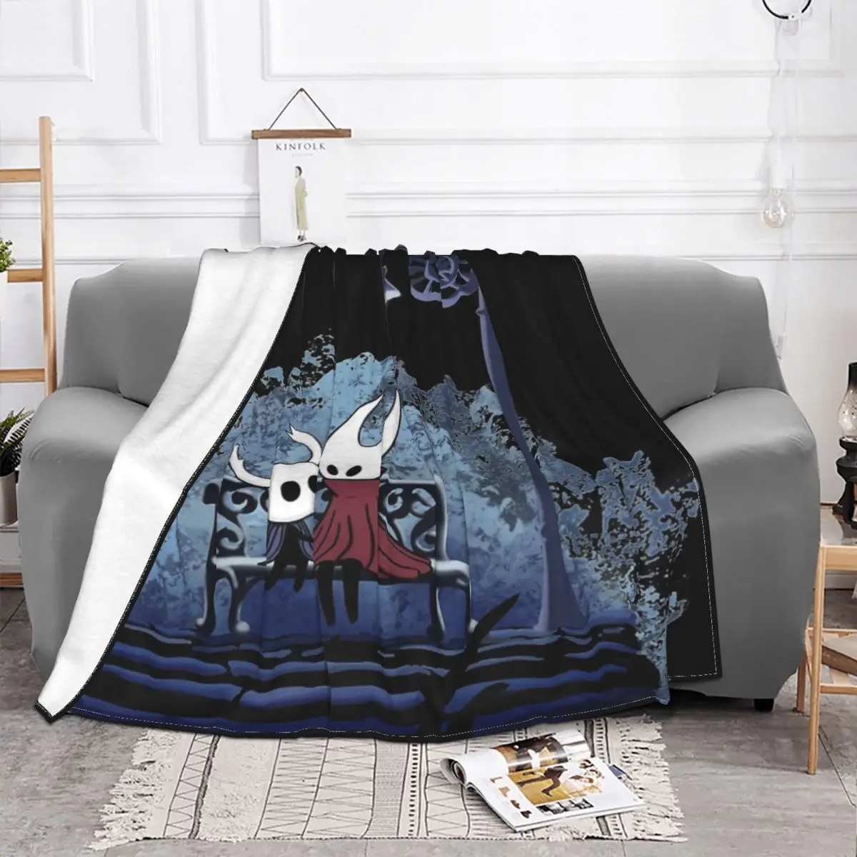 Hollow Knight And Hornet Plush Blanket Quilt For Bed Custom Blanket Personalized Throw Blanket