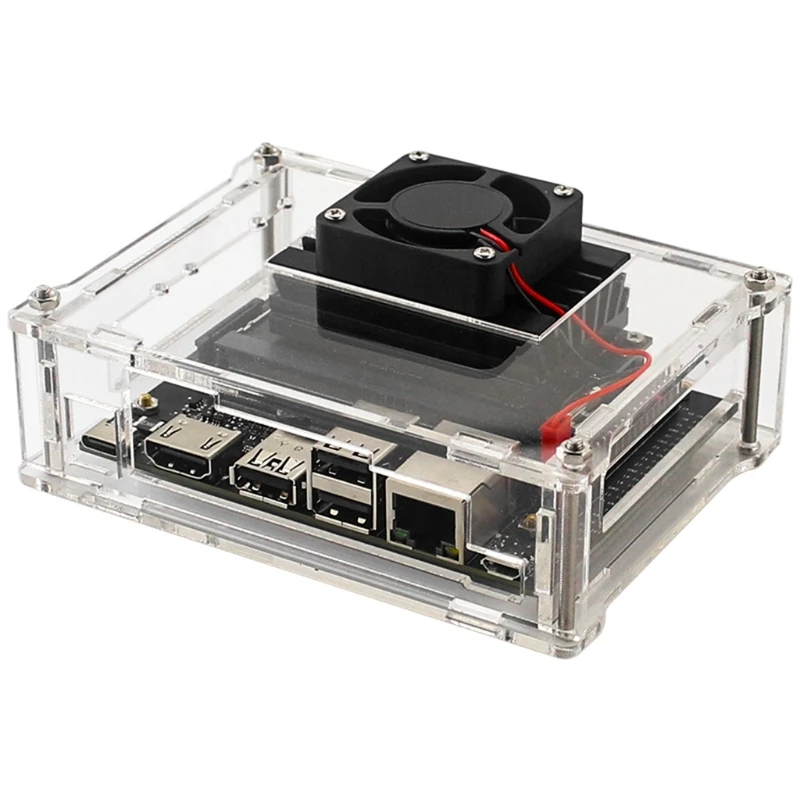 Transparent Acrylic Case Kit With Cooling Fan  Developer Kit Mini AI Powerful Computer for NVIDIA Jetson Nano