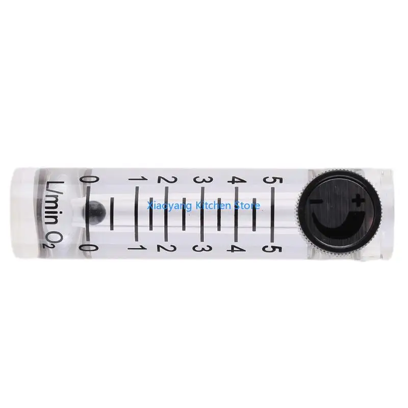 69HC Upgraded Gas Flowmeter LZQ-3 Flowmeter 0-3LPM Meter with Control for Valve fitting for Oxygen Air Gas Fast Connecti