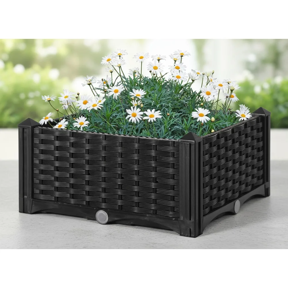 

Screwless Raised Garden Bed Outdoor Planter Box Durable Weather-Resistant Easy Assembly DIY Gardening