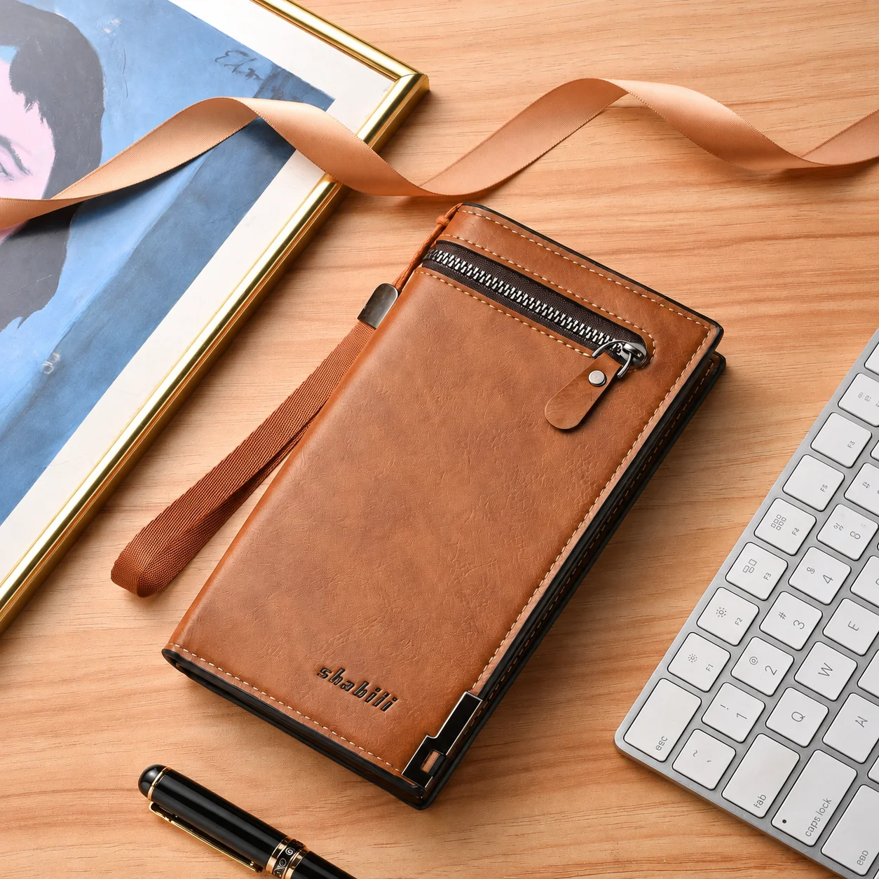 Pu Leather Wallet Multi Card Phone Wallet Zipper Wallet Expandable For Daily Outings Daily Commuting Business Work