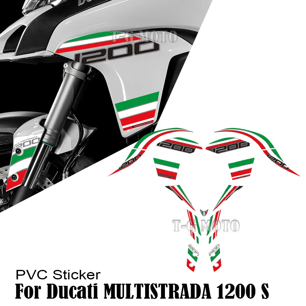 

1200S Motorcycle Tank Pad Stickers Decals Fuel Oil Kit Knee Fairing Fender Protector For Ducati MULTISTRADA 1200 S 1200S