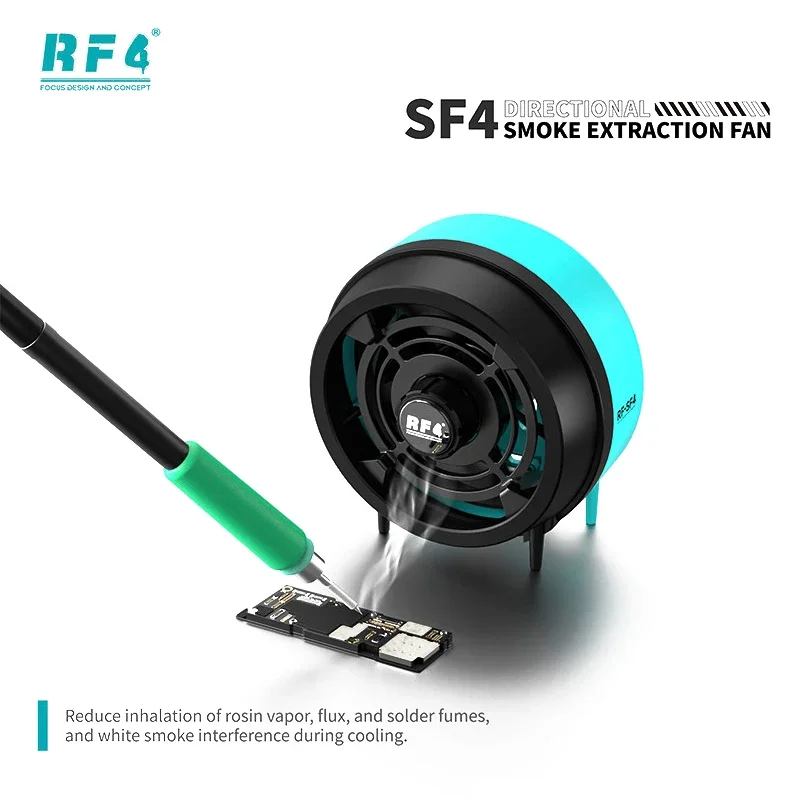 

Вытяжной вентилятор RF4 RF-SF4 для удаления дыма при пайке материнских плат мобильных телефонов, инструмент для очистки дыма и ремонта печатных плат