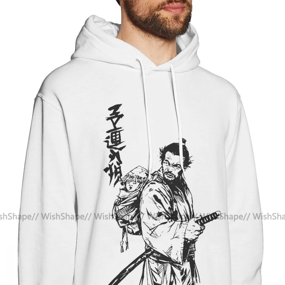 Bushido Hoodie Lone Wolf And Cub Hoodies Winter Cotton Pullover Hoodie Blue Outdoor Mens Oversize Long Cool Hoodies