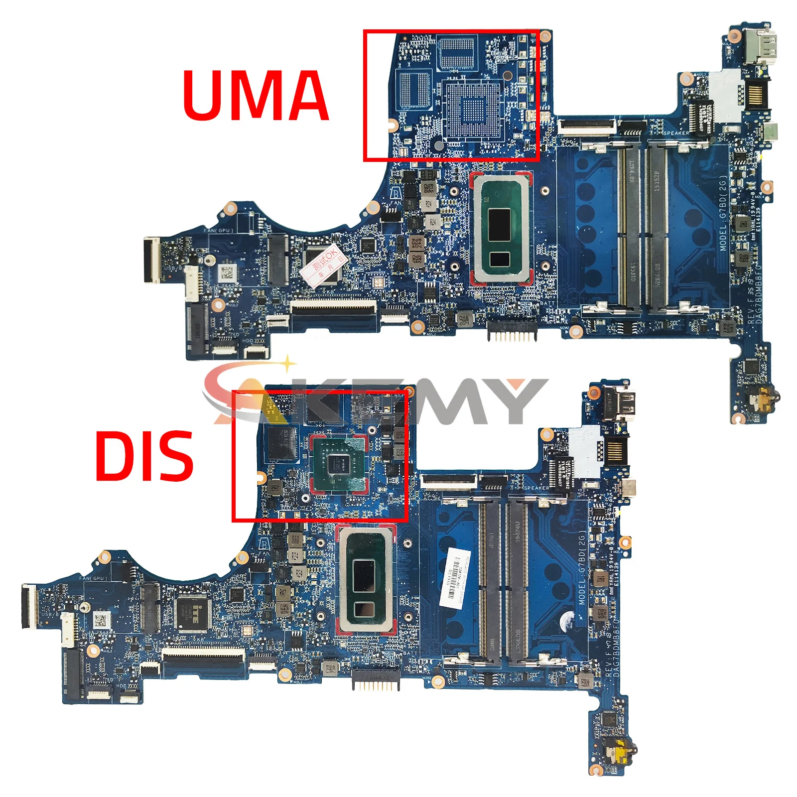 Placa-mãe para laptop HP Pavilion 15T-CS 15-CS DAG7BDMB8F0 862398-855 L34174-001 L34173-601 I3 I5 I7 8th Gen