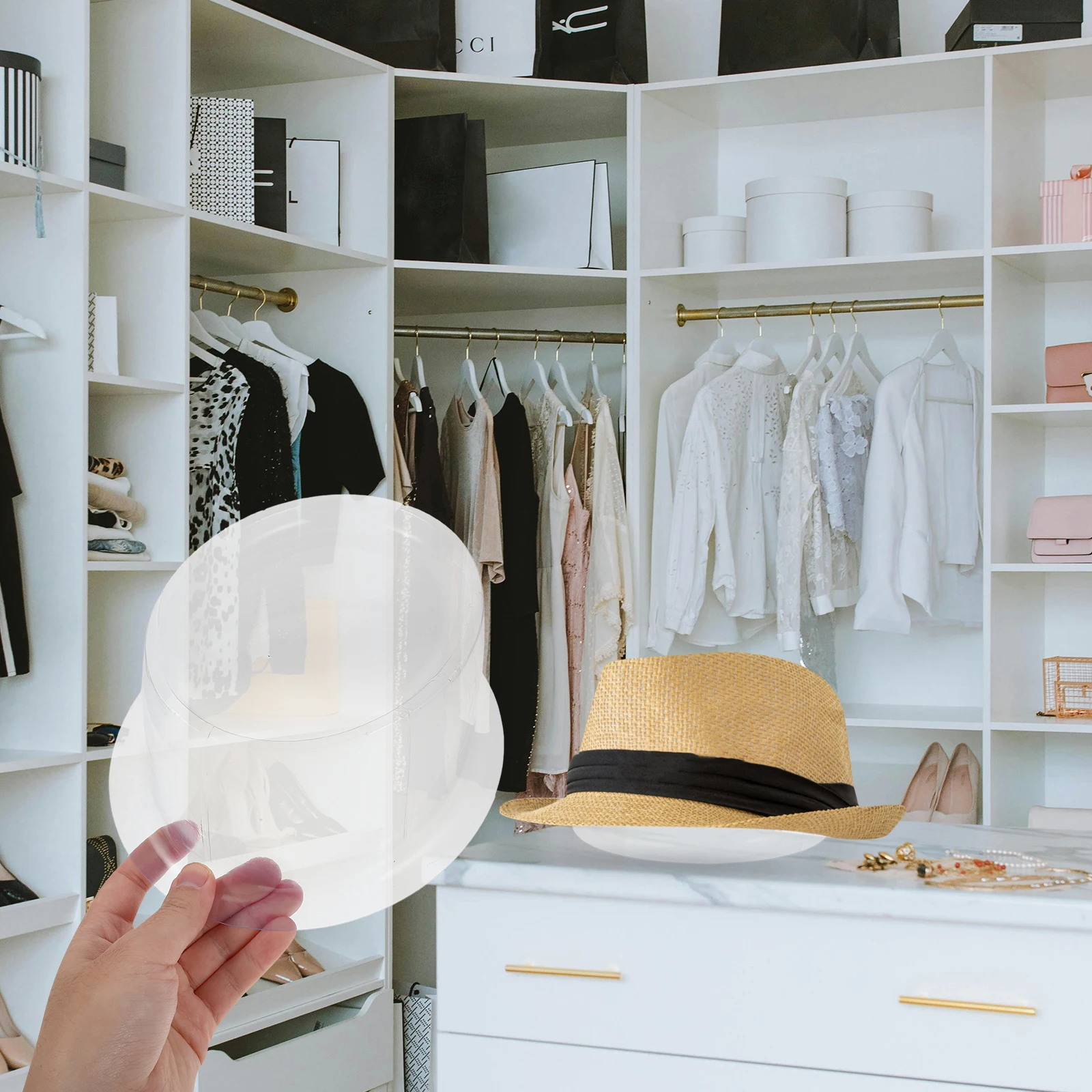 10 قطعة قبعة بلاستيكية دعم داخلي لقبعة مسطحة المشكل قبعة حامل حامل قبعة عرض قوس تخزين الملحقات