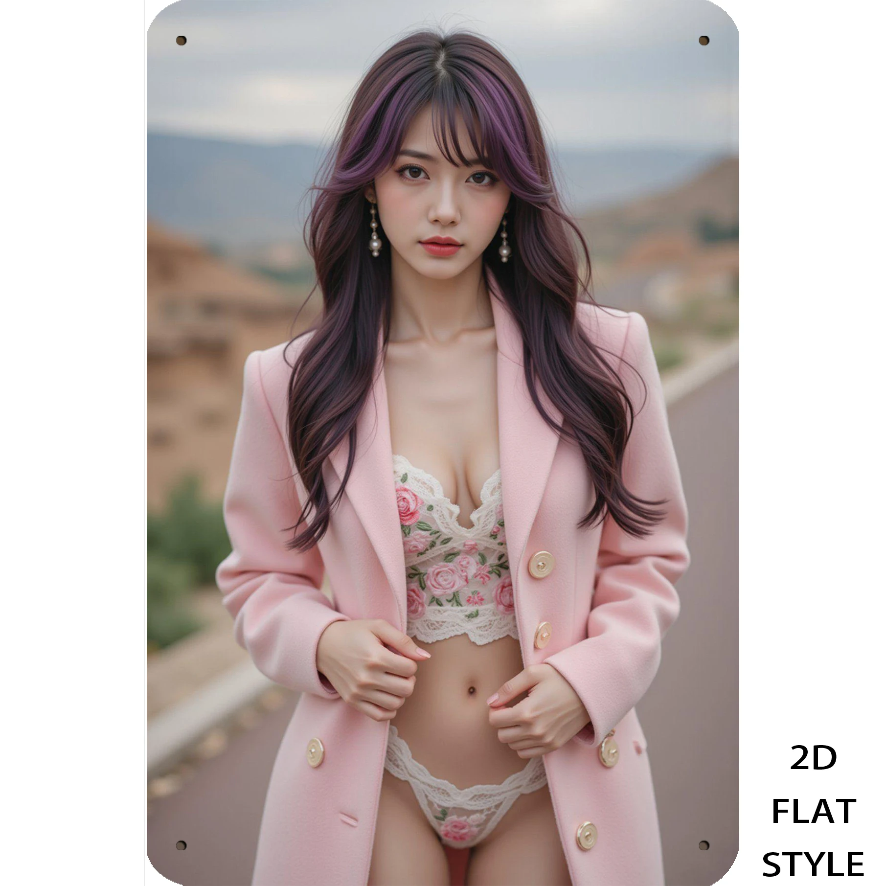 Elegant Purple Hair…