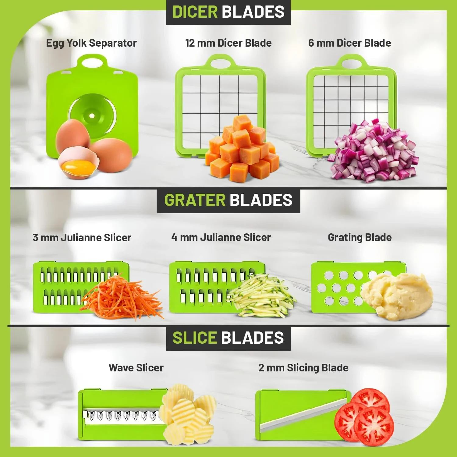 12/22 in 1 Multifunctional Vegetable Chopper Onion Grater Carrot Potato Shredder Fruit Slicer Garlic Chopper Kitchen Gadget Tool