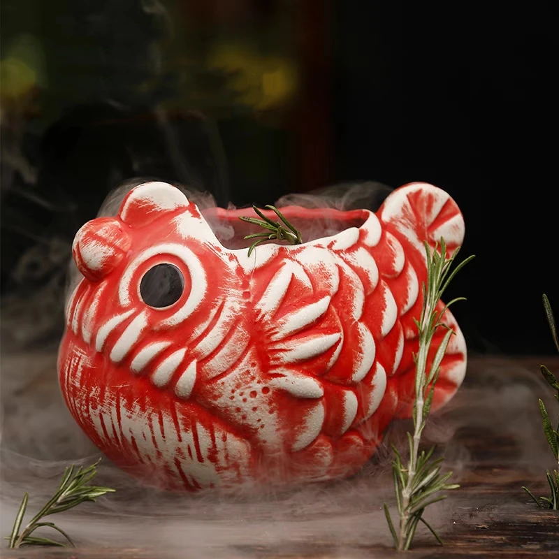 

660ml Hawaii Tiki Mugs Cocktail Cup Beer Beverage Mug Wine Mug Ceramic Tiki Mugs