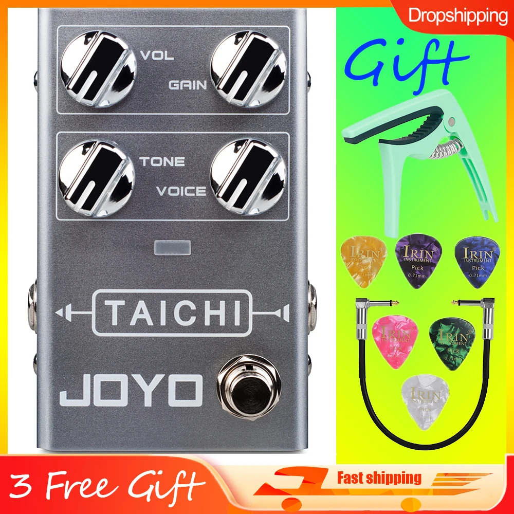 

JOYO R-02 TAICHI Педаль эффектов с низким коэффициентом усиления Overdrive OD Классический усилитель Звук ГОЛОС Ручка управления различные диапазоны частоты эквалайзера Гитара