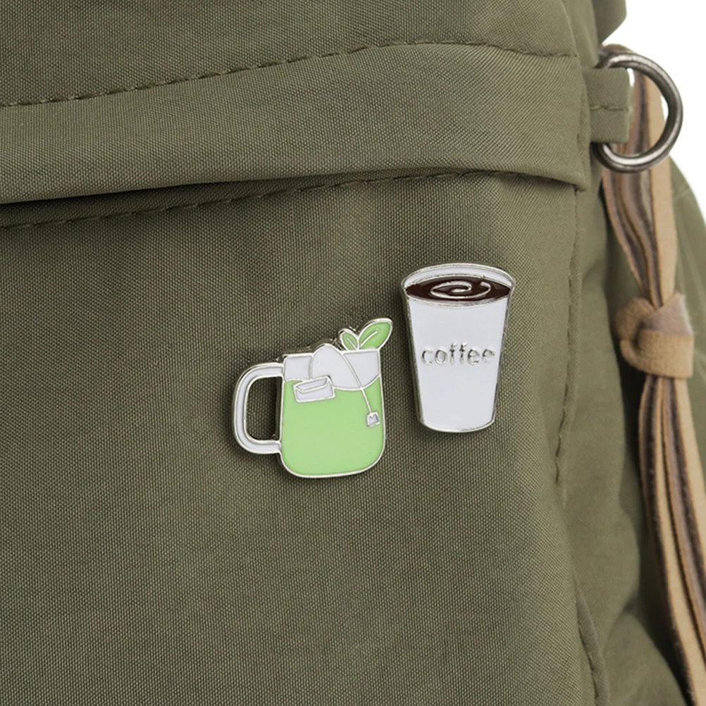 

5Pcs Creative Coffee Machine Brooch Pin Aesthetic Clothing Decorative Accessories Unique Design for Backpacks Hats