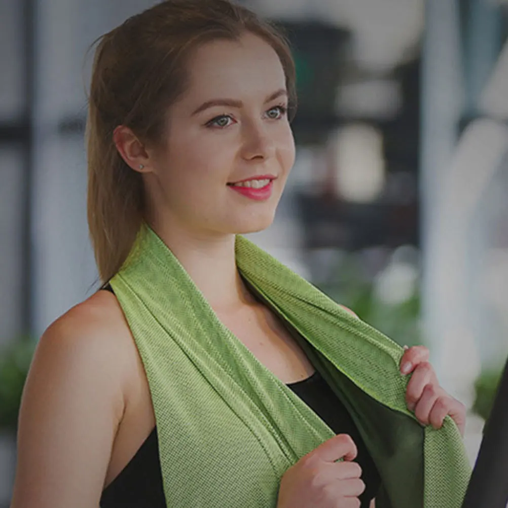 

1Pcs Cooling Towel Breathable Mesh Quick Dry Ice Cold Towel for Exercise Outdoor Gym Yoga Sweat Absorption Cooling Sports Towels