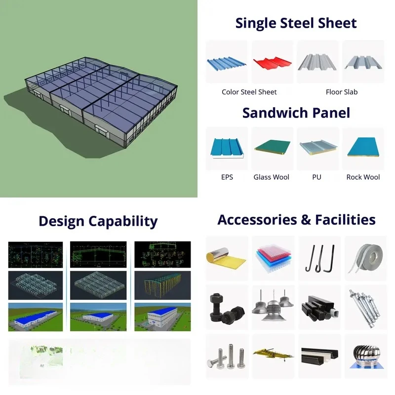 for Economical Prefabricated Steel Structure Warehouse Workshop Industrial Building