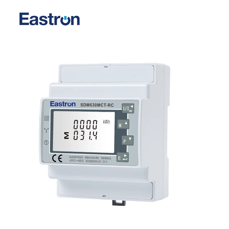 SDM630MCT-RC + 3pcsESCT-RC100/RC150 Three Phase Three Wire Rogowski Coil Energy Meter