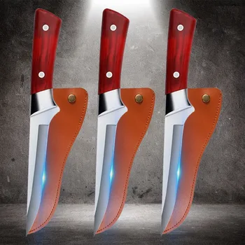 มีดแล่เนื้อผลไม้สแตนเลส ABS ด้ามจับปลาปอกเปลือกมีดเชฟ