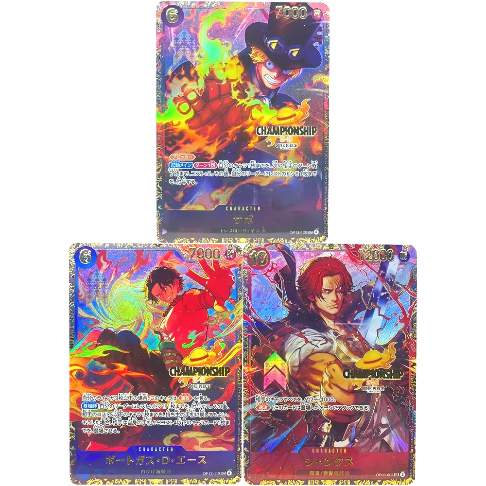 

Коллекционные карты ONE PIECE DIY CHAMPIONSHIP OP13 119 0P13-120 Sabo Shanks JPN, высокое качество, самодельная игра, аниме-карты, подарочная игрушка