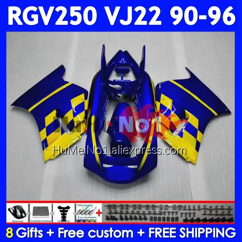 RGV250 For SUZUKI SAPC Yellow Blue RGV-250 VJ22 109No.7 RGV 250 90 91 92 93 94 95 96 1990 1991 1992 1993 1994 1995 1996 Fairing