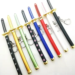 15CM Anime One Piece 8 Colors Katana Snow Sword Keychain Pendant Roronoa Zoro Men Scabbard Sabre Snow Knife Cosplay Toy Gift