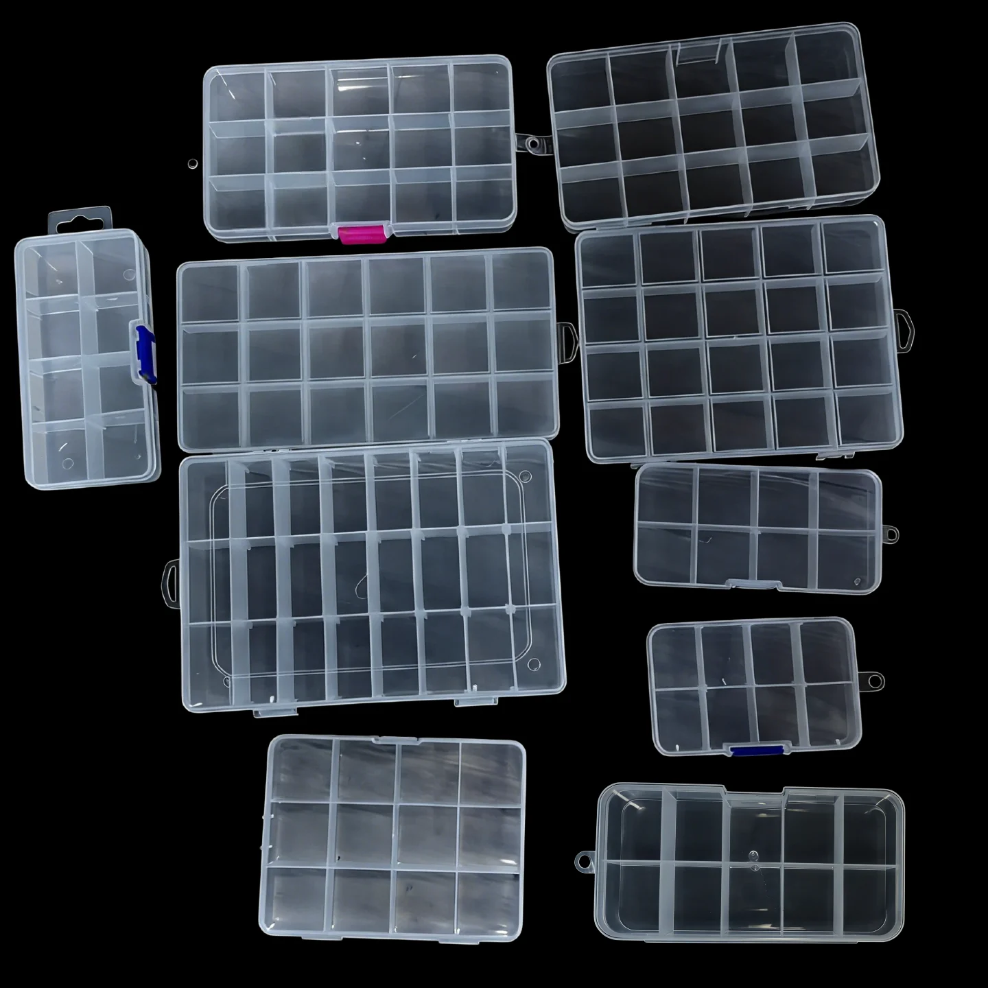 

Прозрачный пластиковый органайзер, контейнер для хранения бусин, украшений, поделок, рыболовных снастей, мелких деталей и фурнитуры.