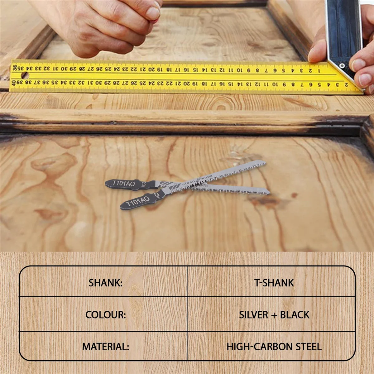 20Pcs Reciprocating Jigsaw Blade T101AO T-Shank Multi Jig Saw Blades for Wood Plastic Cutting Disc