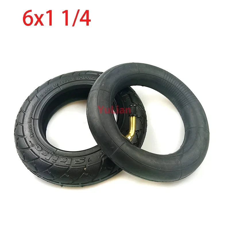 Tyre 6x1 1/4 Wheel Tires Inner Tube for Electric Scooter 6 Inch Pneumatic Mini Surfing Scooter Tire