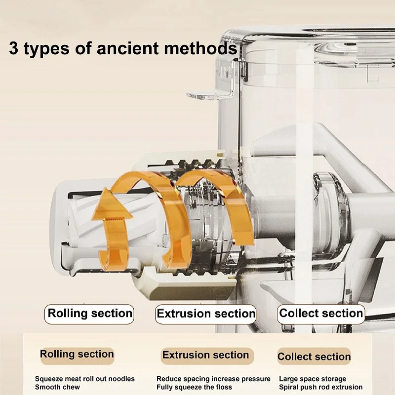 7 قوالب ماكينة صنع المكرونة الأوتوماتيكية بالكامل 150 وات ماكينة ضغط المعكرونة الكهربائية المنزلية متعددة الوظائف ماكينة تغليف الزلابية 220 فولت