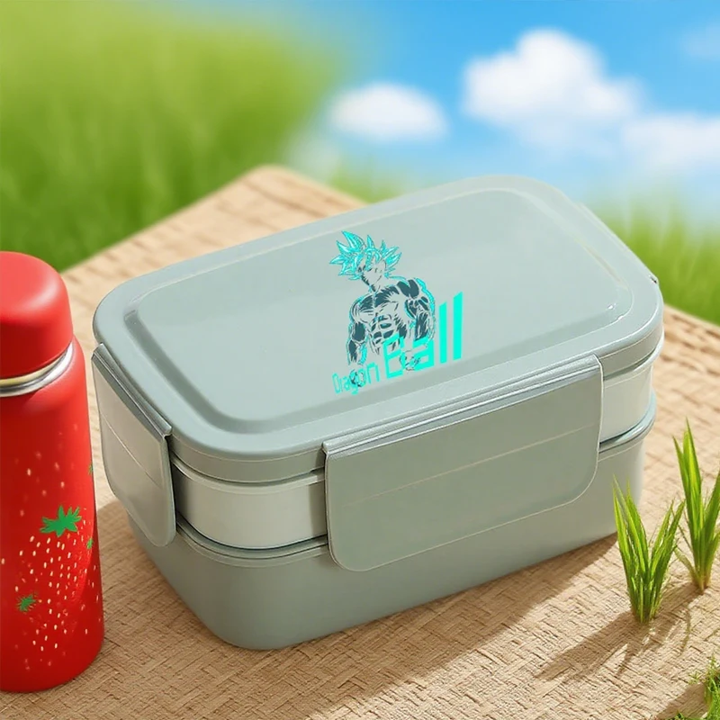 

Dragon Ball Lunch Box Large Capacity Double Layer Lunch Box Hot Compartmentalized Fresh Keeping Box Children's Birthday Gift