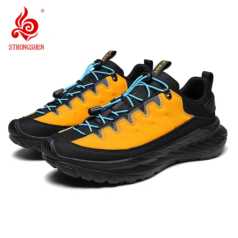 

Men Hiking Shoes Waterproof Casual Walking Hiking Boots Outdoor Running Shoes Camping Trekking Non-Slip Mountain Walking Sneaker
