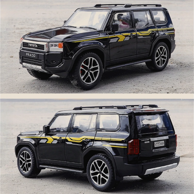 

1:24 Prado LC250 Street Car Edition Внедорожник Высококачественная нежная модель звука и свет игрушечный автомобиль орнамент подарки