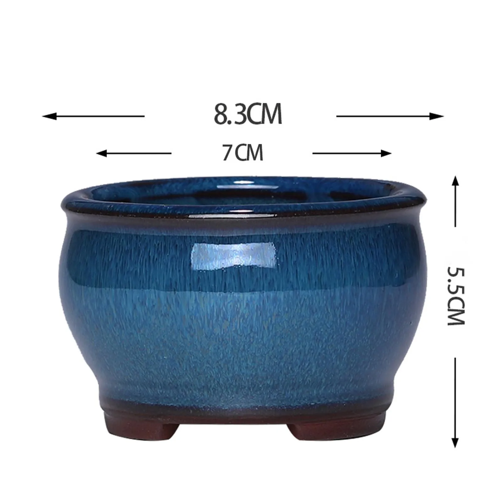 Chinese Style Bonsai Pots Breathable Succulent Plant Pot Flower Pot with Holes Ceramic Craft Plant Pot Planter for Home Office