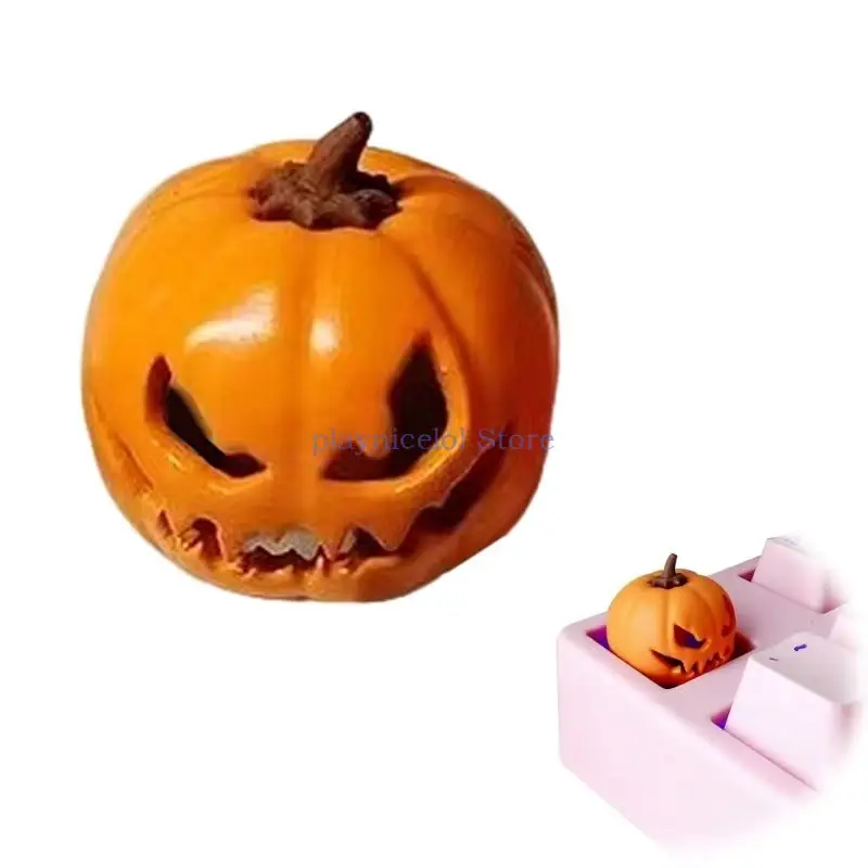 1PC fatto a mano in resina zucca copritasti a tema Halloween aggiunge personalità alla tastiera migliora digitazione E8BA