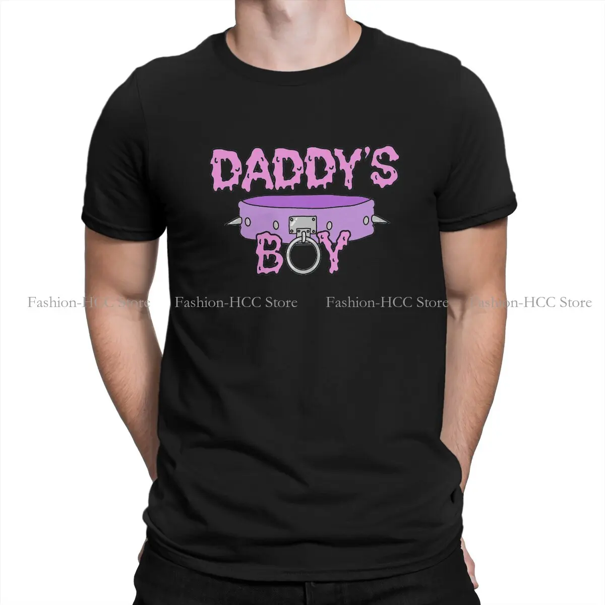 BDSM Polyester TShirts Daddys Boy Personalize Homme T Shirt Funny Clothing