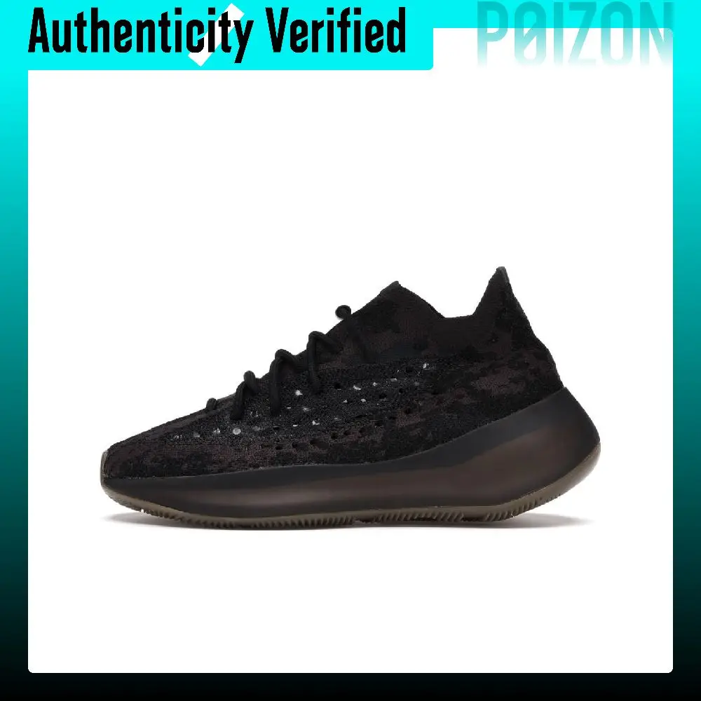 Adidas Originals Yeezy Boost 380 Onyx Reflective Baby's Breath Fabric Trendy Low top Casual Shoes Unisex Black H02536