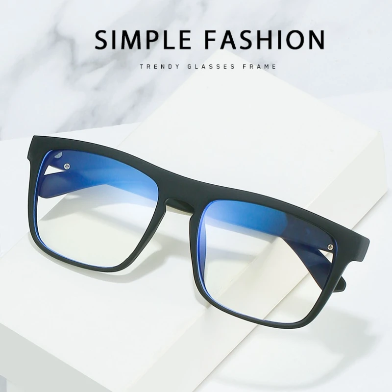 RUISIMO 2026 Anti Blue Light Glasses Men Transparent Eyewear Frame Square Gaming Glasses Computer Protection Optical Eyeglasses