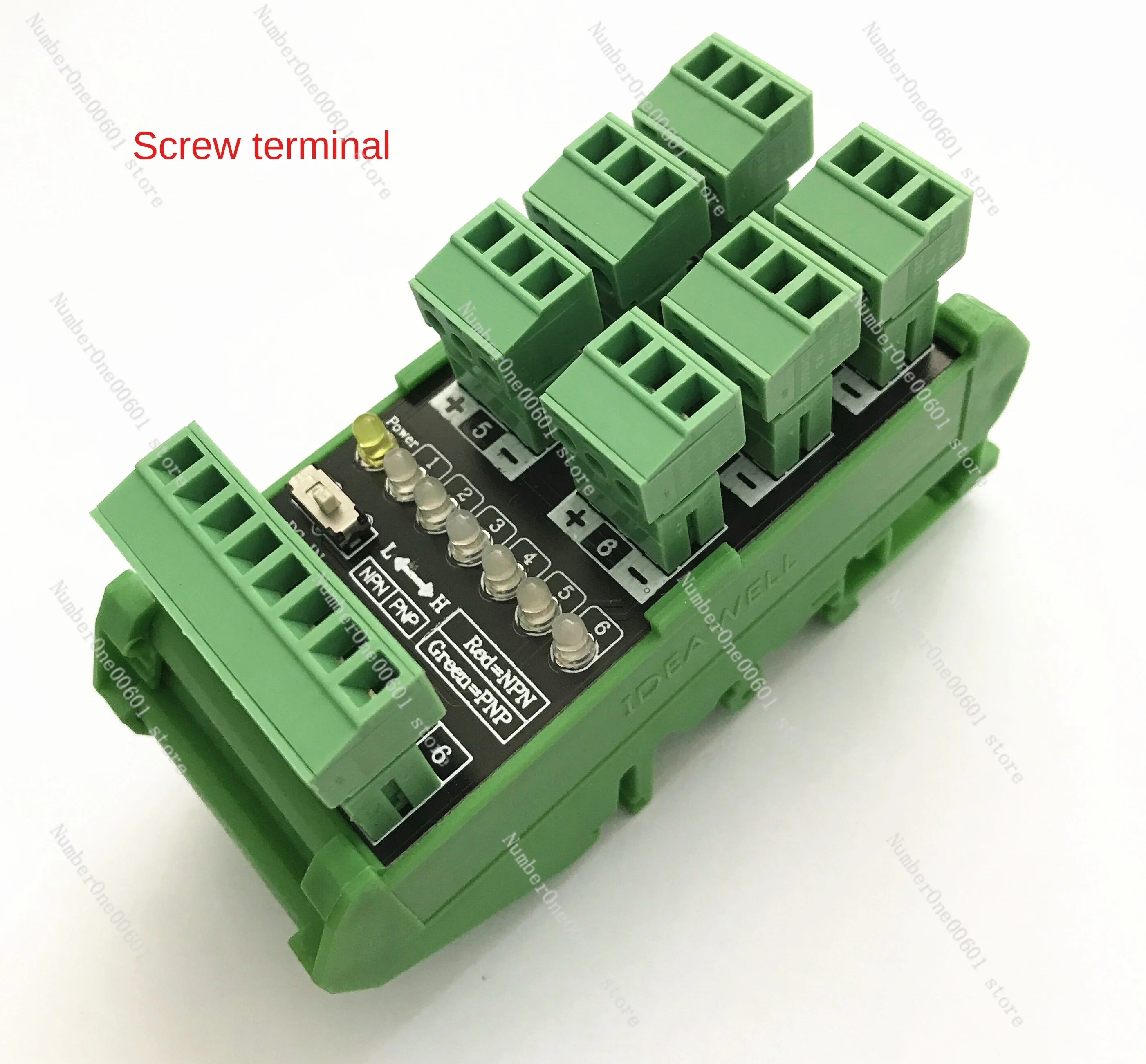 6-way proximity switch sensor terminal block 2-wire 3-wire PLC input module photoelectric adapter board NPN/PNP