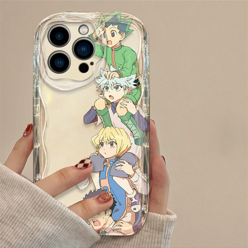 Anime Hunter X Hunter Cover For Apple iPhone 15 14 13 12 11 Pro X XR XS Max Plus 8 7 Plus SE Wave Oil Phone Case