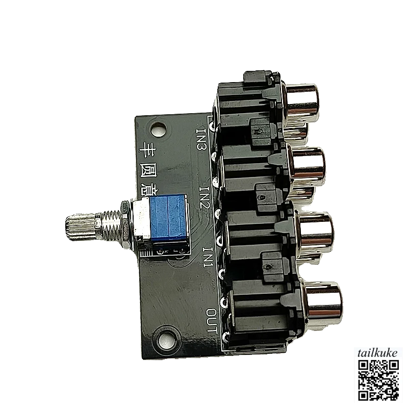 Audio Signal Switcher Board 3-channel Dual-channel Rotary Switch for Source Switching RAC Lotus Connector Signal Input