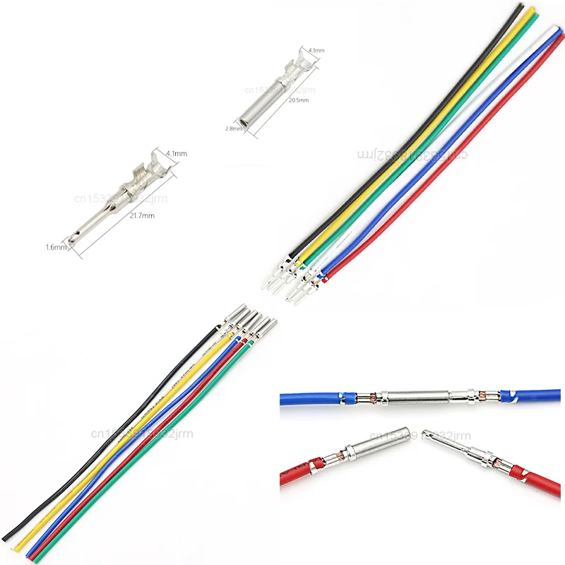 

10Pcs DT Series Auto Crimp Terminal Connectors 1060-16-0122 /1062-16-0122with 16cm Wiring Male/Female Pins 14-20 for Car Engine