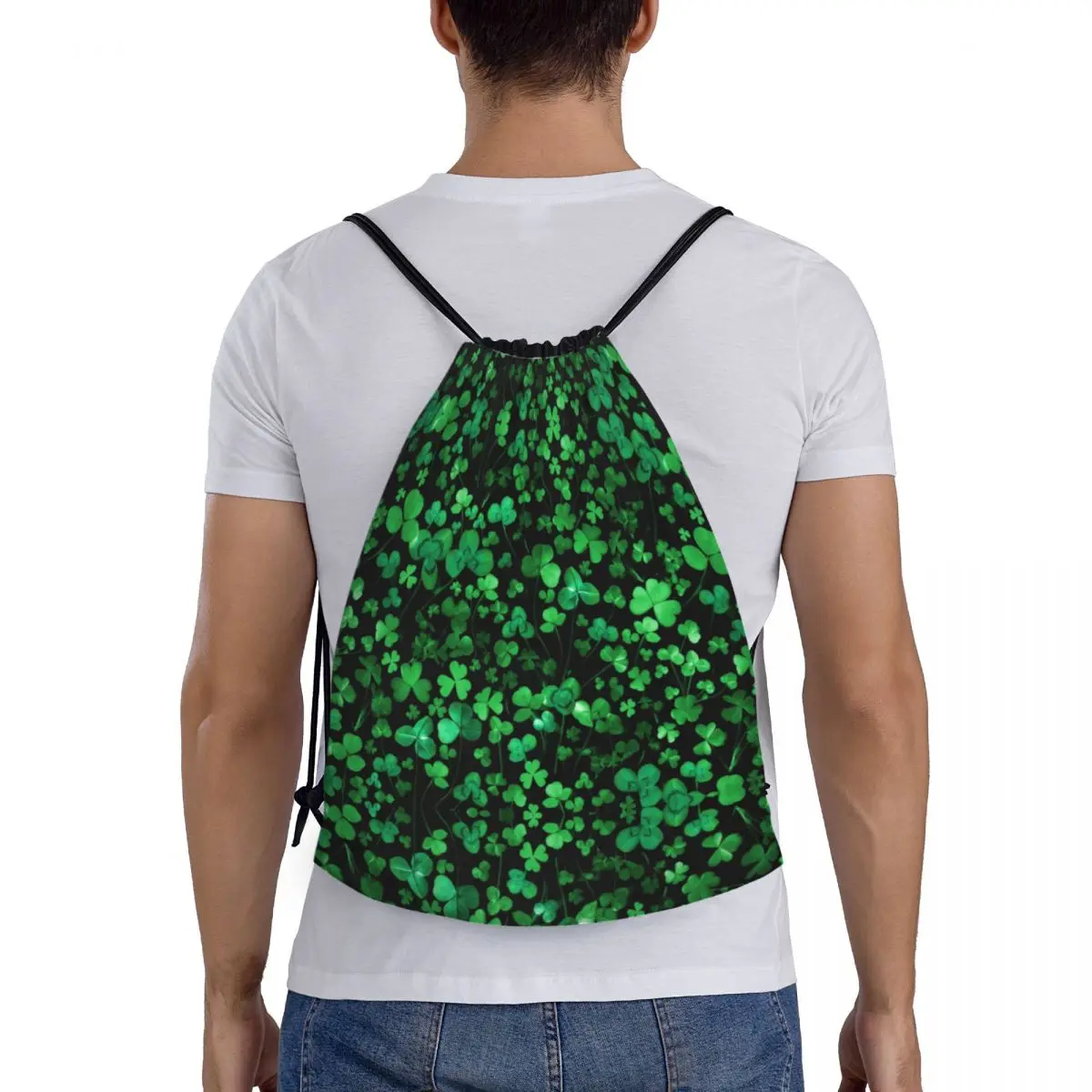 Benutzer definierte Abend Shamrocks botanische Kordel zug Rucksack Taschen Frauen Männer leichte Sport Sport Sackpack Säcke für unterwegs