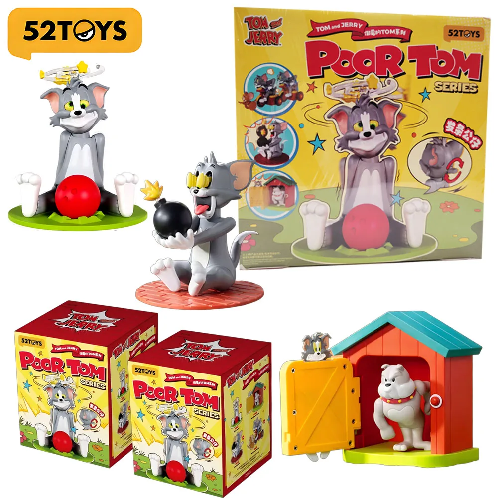 

NEW Original 52TOYS Tom and Jerry Poor Tom Series Blind Box Collectible Wind-Up Playset Trendy Toys Surprise Gifts for Girls