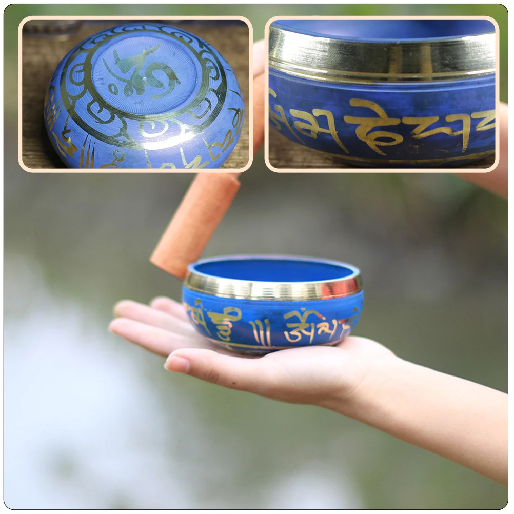 

1 set 1 Set Yoga Singing Bowl With Mallet Cushion For Meditation Home Decor Sound Bowls Kit Multi-Function Buddhism Accessory