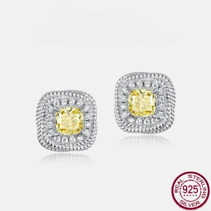 

Новые легкие роскошные бриллианты из чистого серебра S925, инкрустированные квадратами принцессы, инкрустированные высокоуглеродистыми бриллиантами, свадебные украшения в стиле хип-хоп