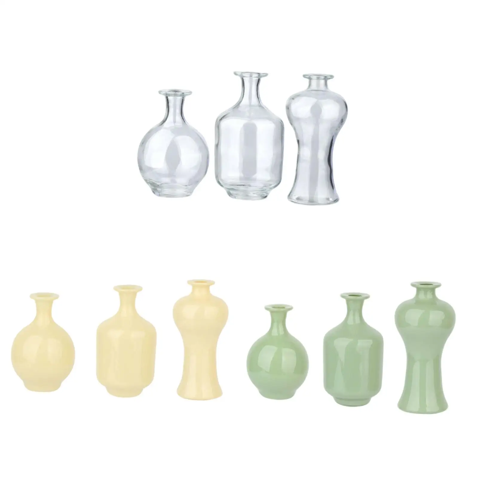 3Pcs Glass Bud Vase…