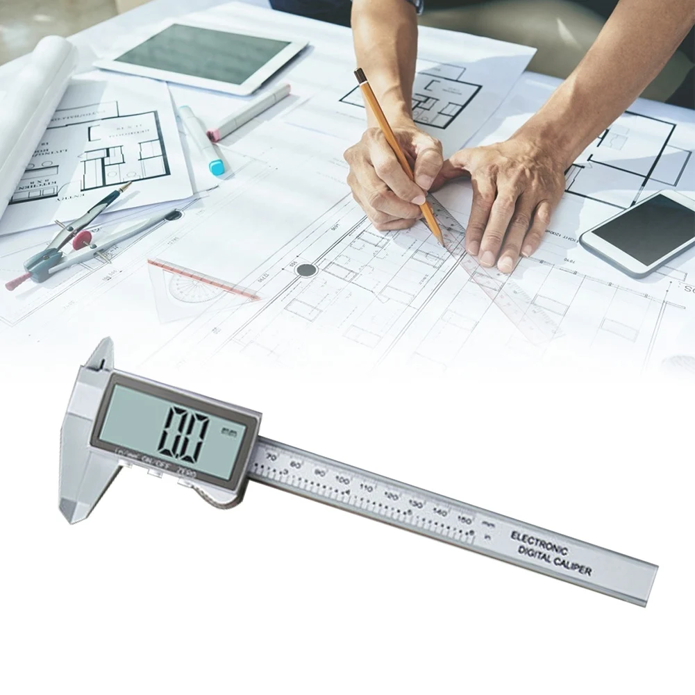 Digital Caliper Full Screen Caliber Measuring Ruler High Precision Digital Gauge Caliper for Home/Industrail/Jewlery Measurement