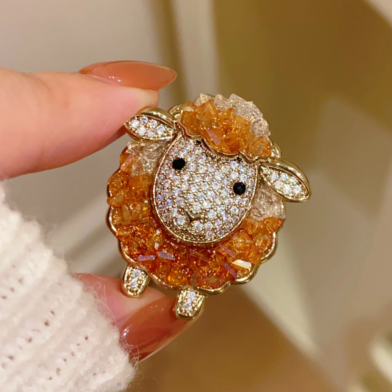 Orange Crystal Brooches For Wo - Women'S Essential Accessories ulasan dan harga
