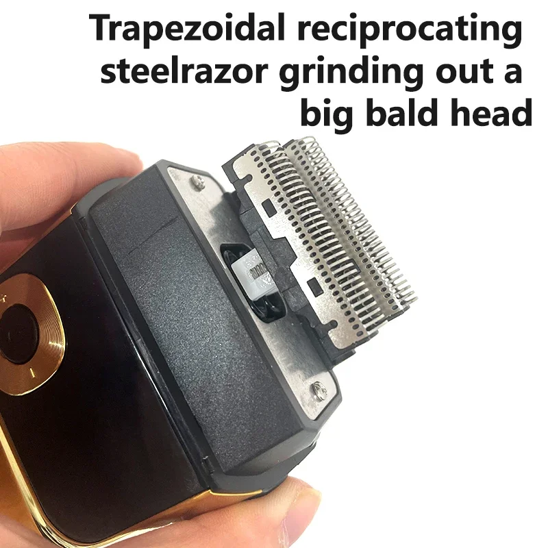 شفرات ماكينة الحلاقة الكهربائية الأصلية من Kemei شبكة سكين ذهبية ورأس قاطع مناسبة لشفرات الحلاقة العائمة KM-2026 KM-2028