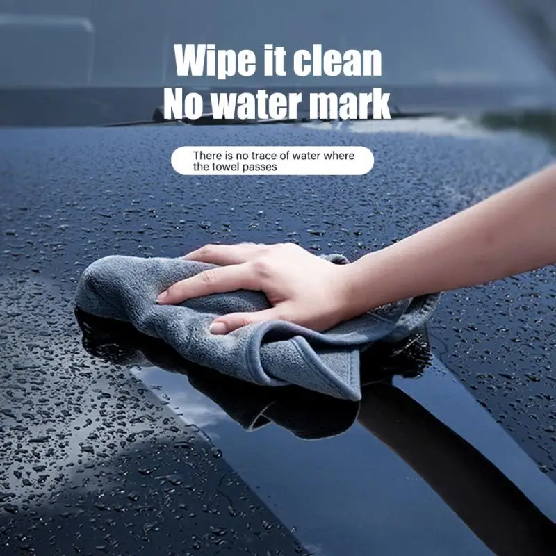 

Car Cleaning Drying Cloth High-end Microfiber Hemming Double-sided Towel Water Absorbent Car Accessories Car Body Washing Towels