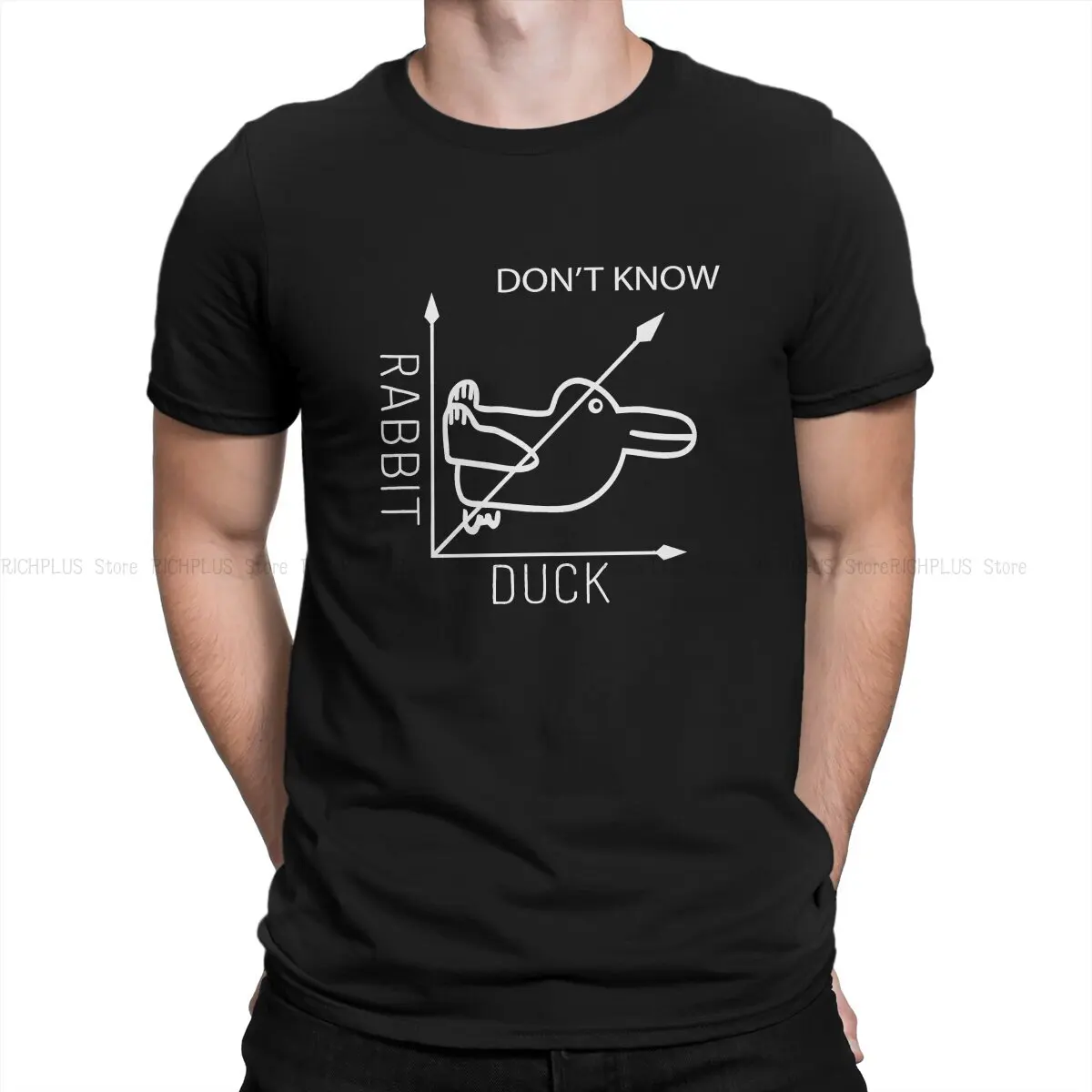 Math Graph Mathematics Man TShirt Rabbit Or Duck  Don't know Fashion Polyester T Shirt Graphic Sweatshirts New Trend